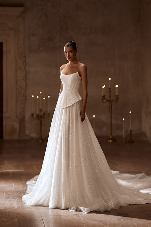 Svadobné šaty Elton. Svadobný salón Beautiful Bride Košice.